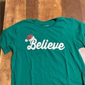 Green 'Believe' Women's Short Sleeve Tee